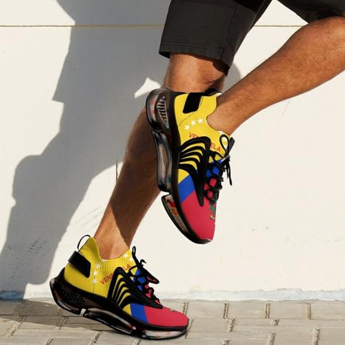 Venezuela Flag Walking Shoes for Men Lightweight Tennis Fashion Elastic Sports Shoes Cushion Basketball Shoes4