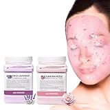 JIAYIGOOD Jelly Mask for Facials Professional, Hydrating & Moisturizing Peel-Off Natural Gel Face Mask SkinCare, Professional Spa Use Jelly Face Masks, Deep Hydration (Lavender+Rose)