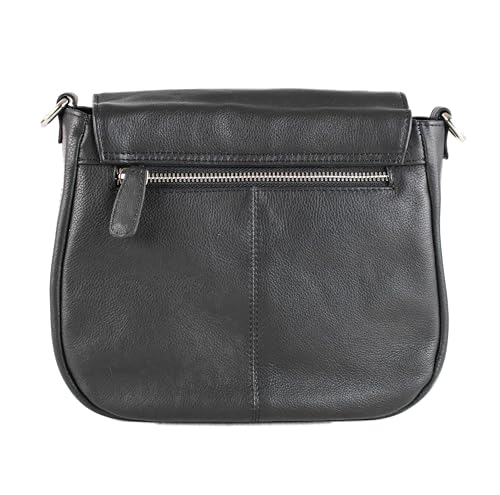 Bolso bandolera de cuero natural Zerimar con correa ajustable para hombro 3