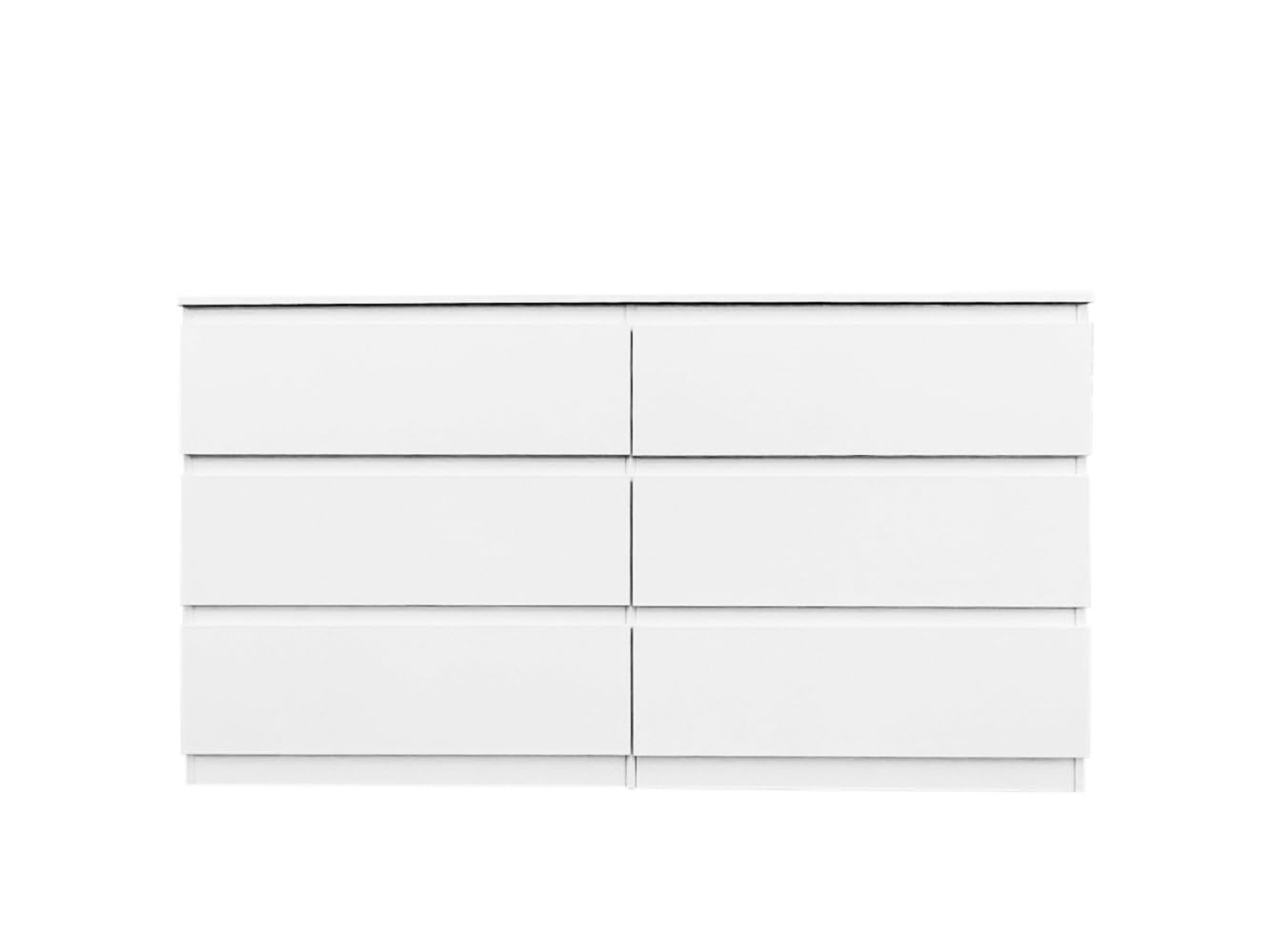 Baisha Storage Cabinet with 6 Drawers, for Living Room, Bedroom, Hallway, Dormitory, Apartment(White, 55.12