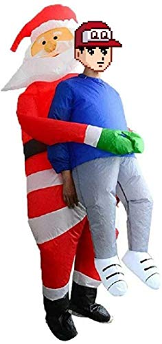 Akiimy Christmas Inflatable Santa Costume Blow Up Santa Dress for Christmas Party/Christmas Decoration /Cosplay/Birthday Cosplay Fancy Dress up Suit (Christmas Santa Claus Costume)