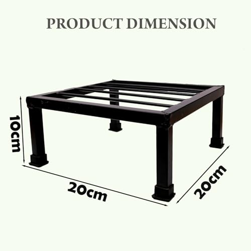 Image of Plant Stand Iron Indoor Outdoor Flower Plant Stand For Balcony (Black-Set of 4) for indoor living room, Home, Garden, Balcony