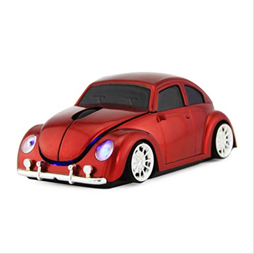 LINONI Coche creativo en forma de 2.4g inalámbrico USB ratón de la computadora 1000DPI con receptor de luz LED para PC portátil escritorio Cover