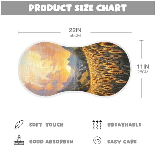JUZIHAI 1Pack Beautiful Sunflowers Baby Burp Cloths Soft Cotton Burp Rags,Super Absorbent Burp Cloth Bag for Newborn Baby Boys/Girls4