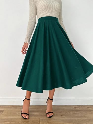 Solid Color High Waist Pleated Elegant Skirt 2025 Fashion Skirts for Women3
