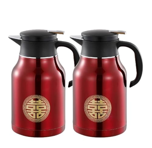 【XXA】保温ポット 1.6L 大容量 304ステンレス 卓上ポット 36時間保温 魔法瓶 保温瓶 まほうびん 真空断熱 保冷 お湯 コーヒー 紅茶 家庭用 ステンレス真空 シンプル 水筒 おしゃれ 北欧 レストラン ホテル用 家庭用 業務用 (ブラック&