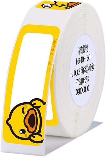 NIIMBOT Thermal Label Maker Stickers 0.55"×1.57" Waterproof Tear-Resistant Replacement Label Paper for D11/D110 B.Duck Printer Office Home 160 Sheets/Roll