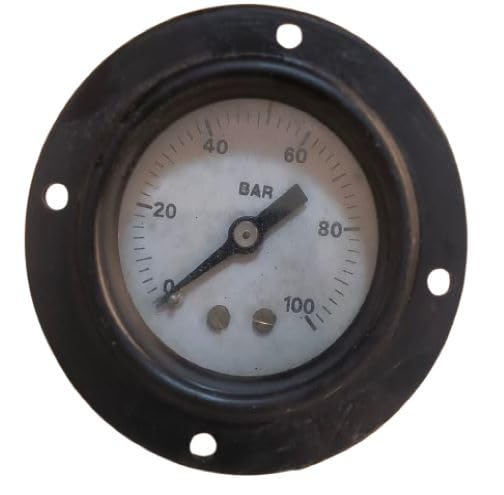 Badri Enterprises Pressure gauge, 2" Dial, Central back Connection Panel mounting, 1/8" Bsp, MS Casing, Brass Internal, Range: 0-7Kg/Cm2. (0-100 Lb/In2)-image-12