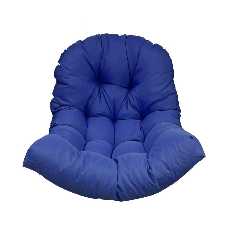 Cojín para silla huevo azul real ideal para crear un rincón de lectura en el porche