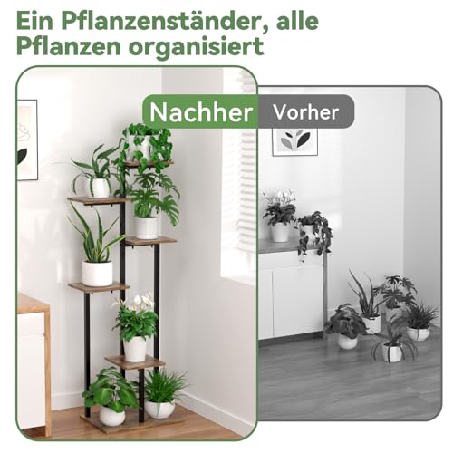 6 Etagen Blumenständer Blumenregal Pflanzenregal Für Balkon Deko & Büro – Ansicht 6