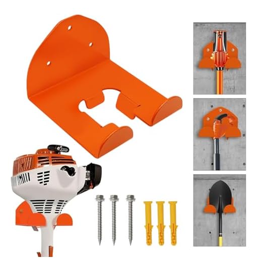 C Q CHANG QI Garage Organizer Wall Hanger,1-Pack Heavy Duty Trimmer Rack Weed Eater Rack - Garage Organization For Grass Trimmer, Hedge Trimmer, Weed Whacker & Garden Tools Storage