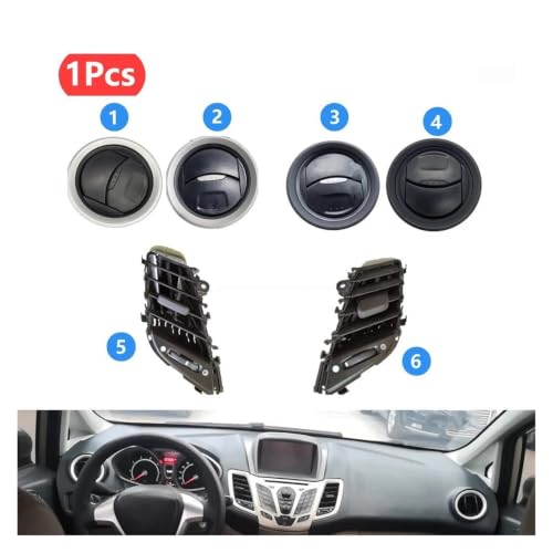 Boquilla para tablero de Ford Fiesta con acabado cromado y diseño original 2