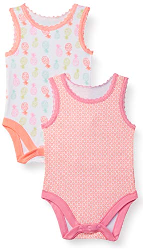 Image of miniklub Newborn Girls Pack of 2 Printed Bodysuits