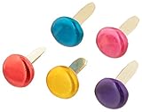 Creative Impressions Painted Metal Paper Fasteners 50/Package-Metallic Round