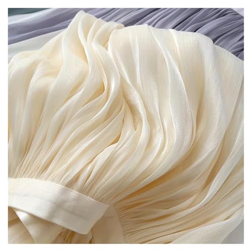Chiffon Skirt Silky Temperament Half Skirt for Women Slim Fit and Slimming Mid Length A-line Hanging and Flowing Summer Organza for Chiffon(Khaki)3