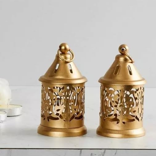 TANISHI Enterprises Decor Metal Gold Hanging Lantern ! Home Decoretion ! Diwali Lighting ! Pack of 2 (B0CPJ563ZS) Amazon Price History, Amazon Price Tracker