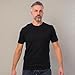 Merino Wool T-Shirt Mens - Short Sleeve Merino Wool Shirts for Men Sport Lightweight Thermal Base Layer Hiking Tshirt (X-Large, Coal Black)