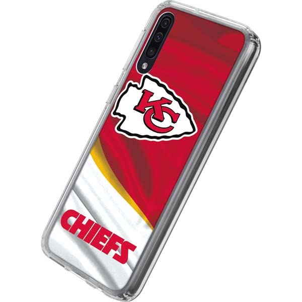 Skinit Clear Phone Case Compatible with Galaxy A50 - Officially Licensed NFL Kansas City Chiefs Design