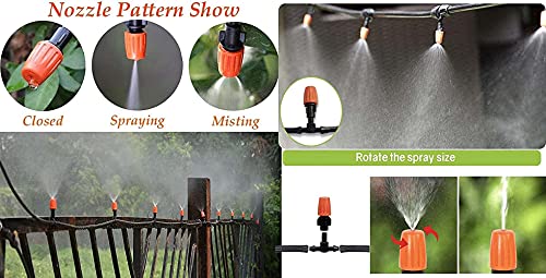 Image of DIY DIYC-15732 Crafts Three-Way Atomizing Nozzle, Adjustable Garden Irrigation Nozzle (1-20 Pcs Orange Dual Nozzle) (10 Pcs, Orange Dual Nozzles)
