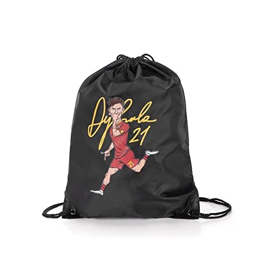 AS Roma Gymsack Dybala, Unisex Adulto, Negro, Talla única