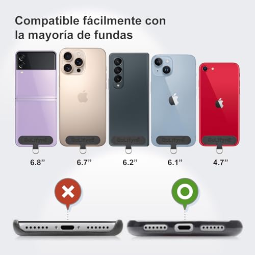Correa universal de 25mm para móvil compatible con iPhone y Samsung en fundas completas 4