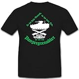 Design/Druck aus Deutschland Panzer Gren Grenadier Bundeswehr PzGren SPZ Marder Kein Spaß - T Shirt #12728, Größe:XL, Farbe:Schwarz