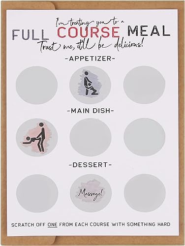 Naughty Scratch Off, Full Course Meal,Funny Scratch Off Birthday Card for Him, Gift for Him, Surprise your boyfriend, husband, or other half with this funny. (Full Course Meal) - View 3
