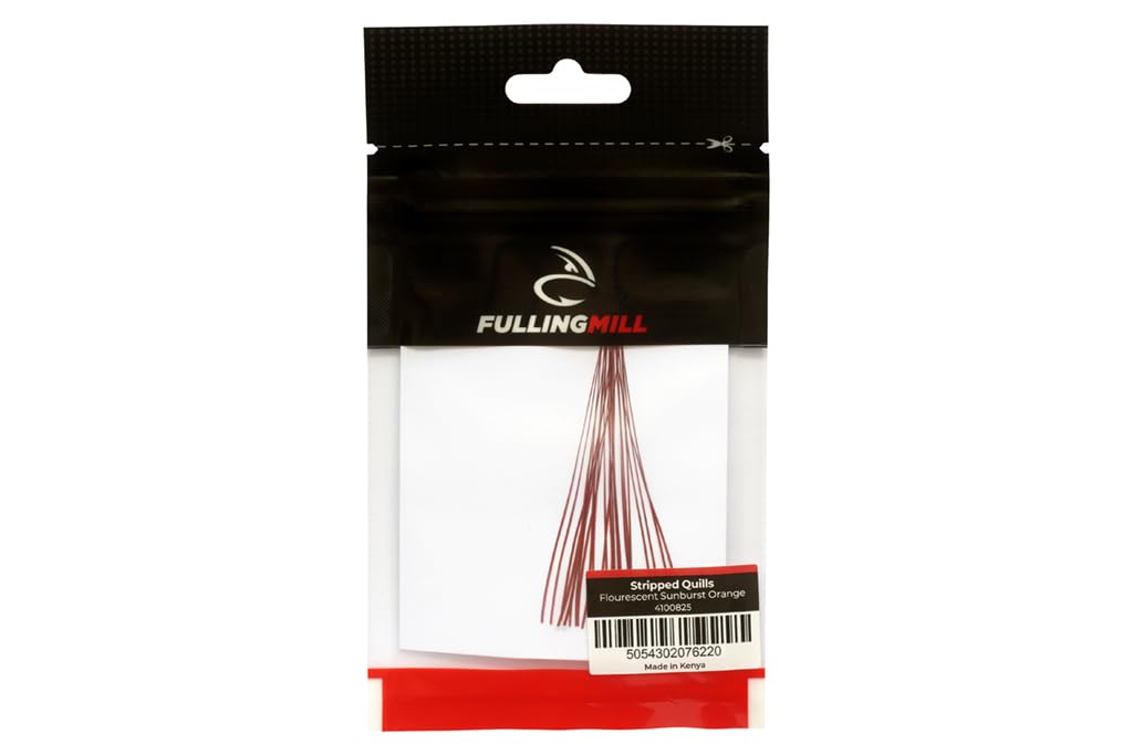 FullingMill Stripped Quills - Fl Sunburst Orange
