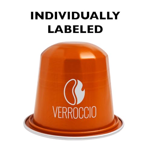 Image of Fresh Roasted Coffee, Verroccio Italian Craft Espresso Capsules for Nespresso OriginalLine, Intensity 9, Kosher, 10 Recyclable Aluminum Capsules