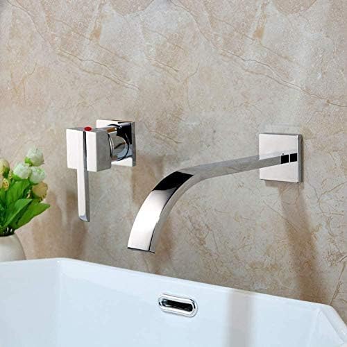 Robinet cascade mural fini les éclaboussures avec ce mitigeur de lavabo chromé