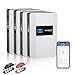 ECO-WORTHY 48V 400Ah (4 Pack 48V 100AH) Wall-Mount Indoor LiFePO4 Lithium Battery with Conduit Box, Bluetooth & WiFi, Low-Temperature Protection, for Off-Grid Systems, Home Backup Power