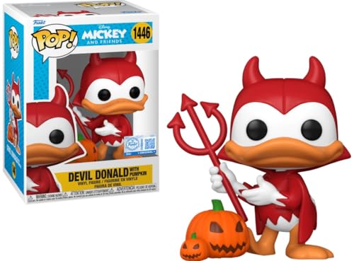 Funko Pop! Disney: Devil Donald Duck - 1/6 de Probabilidades de Obtener la RARA Variante Chase - Figura de Vinilo Coleccionable - Idea de Regalo - Mercancia Oficial - Juguetes para Niños y Adultos