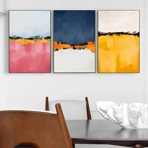 Affiche Abstraite Colorée Solution Murs Vides Toile 3PCS
