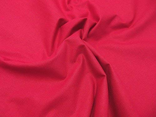 CRS Fur FabricsVENDOR LTD. Quality Plain 60 SQ Pure Cotton Material - CERISE