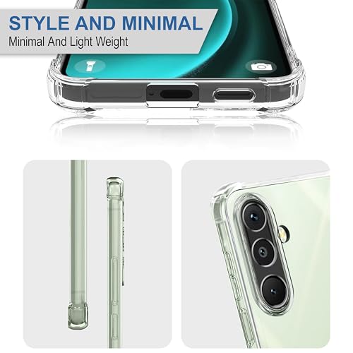 Image of CEDO Samsung Galaxy M16 / F16 (5G) Bumper Case | Soft Jel Flexible Thin Full Protection Shock Proof Clear TPU Back Case Cover for Samsung Galaxy M16 / F16 (5G) (Transparent)