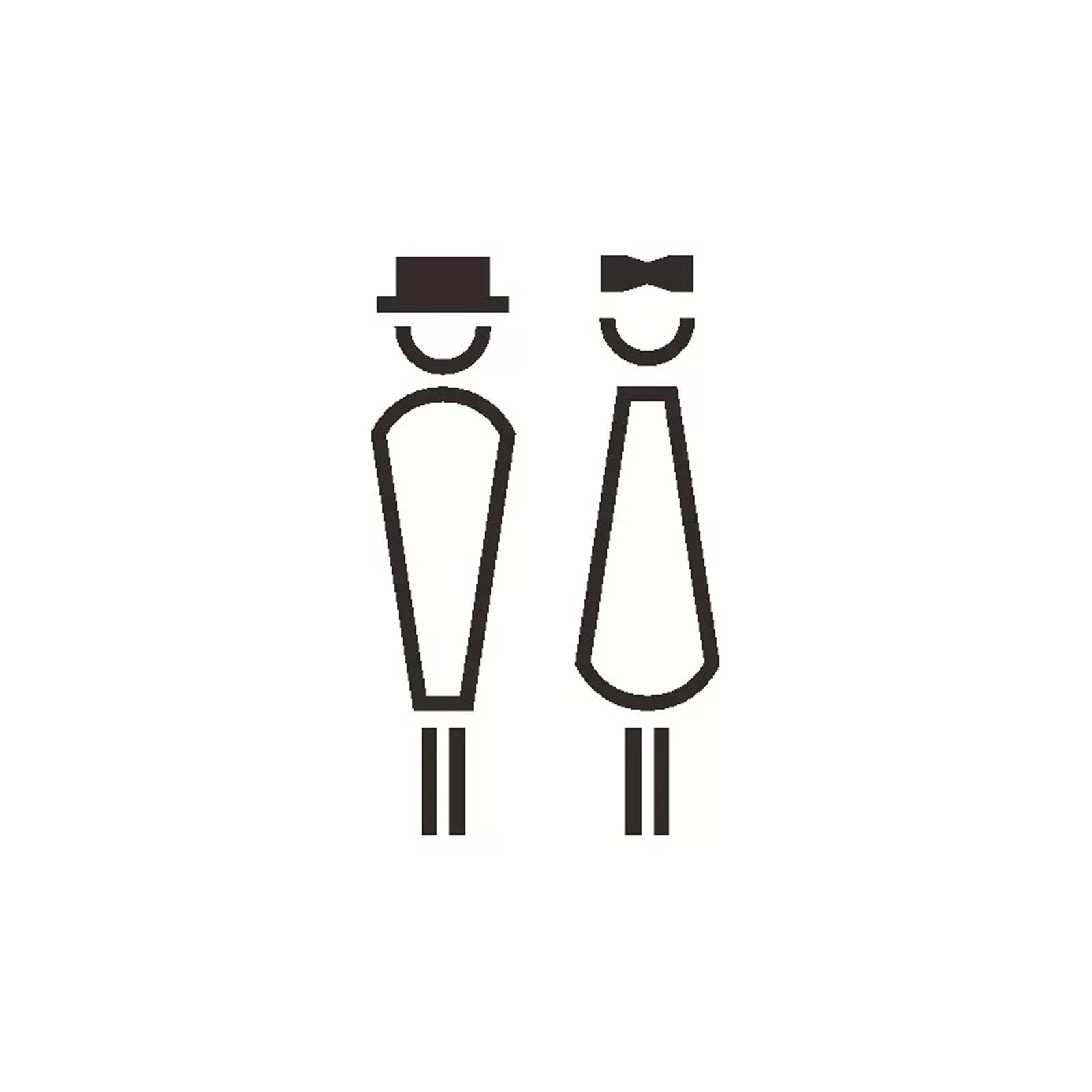 Bathroom Signs, Aluminium Restroom Signs for Business or Office Bathroom and Toilet Door or Wall Décor(Black)