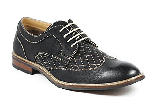 Ferro Aldo Joseph MFA19266PL Mens Wing Tip Formal Oxford Lace Up Dress Shoes