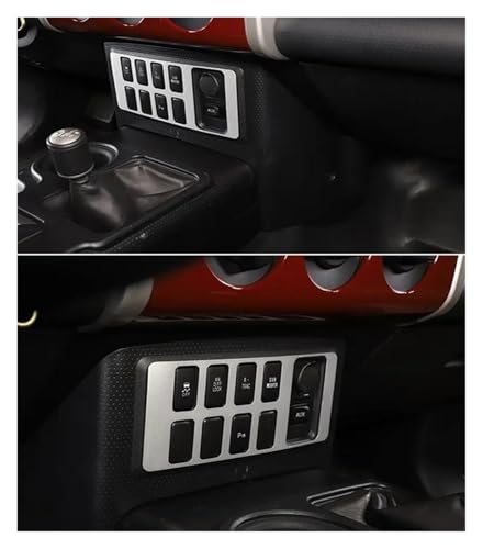 Parche de control central para FJ Cruiser 2007-2021, cubierta protectora plata 3