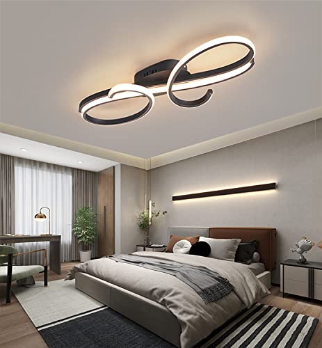 Plafonnier LED moderne dimmable avec télécommande pour éclairage de salon et chambre