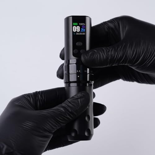 Mast Fold2 Pro Tattoo Gun Wireless Tattoo Pen Machine 2 Replaceble Batteries 2,000mAh Power Supply Mcore Rotary Motor Real Strokes Length P-076 (Purple)