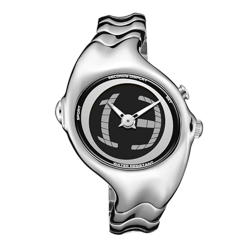 BENLYDESIGN Digitale Armbanduhr für Herren, Y2K Retro 2000er Vintage Elektronische Armbanduhr Einzigartiges Edelstahlband Big Tic Minimalistisch Unisex Streetwear Metall Zeitmesser Quarz Herrenuhren