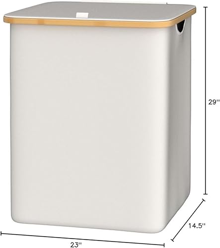 Miniatura 8 de Cestas para lavandería con tapa, cesta de lavandería extra grande de 160L, cesta de lavandería dividida de 3 secciones para ropa sucia, organizador