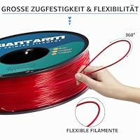 GIANTARM Transparent Rot TPU Filament 1,75 mm für Flexible 3D-Drucker 1kg – Ansicht 4