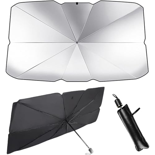 Car Front Windshield Sun Shade Umbrella for Toyota Urban Cruiser Hyryder 2022-2025 2026 360° Rotation Foldable Car Umbrella Sunshade Cover,125 * 65cm