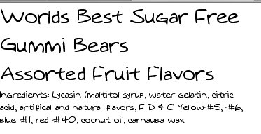 Miniatura 4 de DiabeticFriendly® Osos de gomita de frutas surtidos sin azúcar (1 libra/bulto)