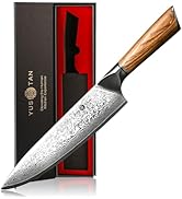 YUSOTAN Damascus Japanese Chef Knife 8 inch Cooking Knife Super Sharp Damascus kitchen Knife High...