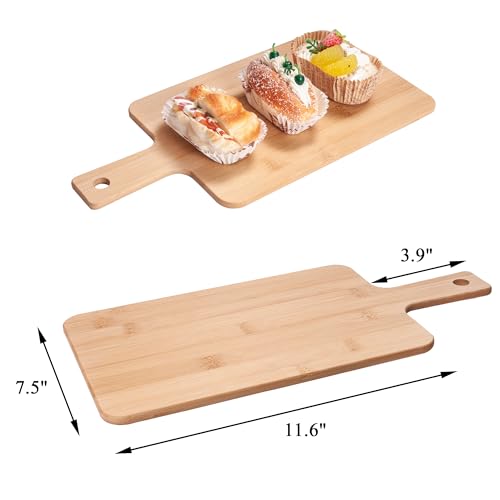 Tablas de Cortar de Bambú Yorkmills, Set de 6 Unidades, 39,4 cm x 19,1 cm, con Mango Integrado, para Cocina, Quesos, Pan, Frutas y Verduras miniatura 2