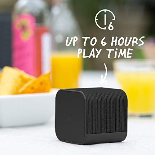 Image of KitSound Boom Cube Metallic Portable Rechargeable Wireless Bluetooth Speaker, Rose Gold