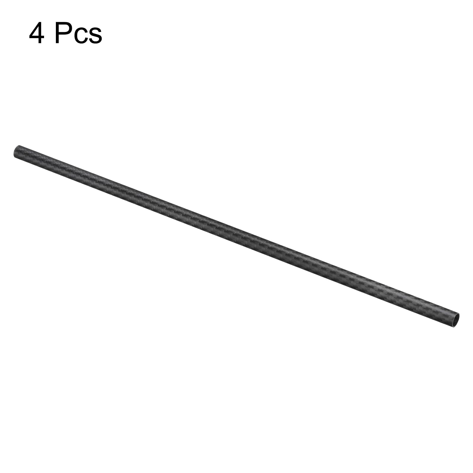 QUARKZMAN 4Pcs Tubes en Fibre de Carbone 10 x 12 x 420mm Surface Mate Tige en Carbone Enroulée en 3K pour avion RC, Quadricoptère, Multicoptère