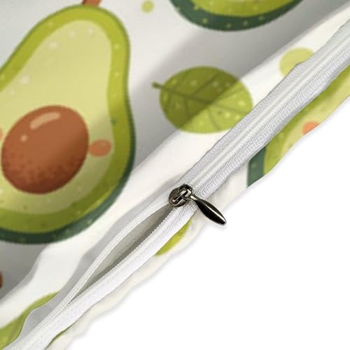 Juego de ropa de cama de microfibra de 3 piezas infantil con funda de edredón de aguacate 5